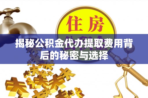 道县揭秘公积金代办提取费用背后的秘密与选择