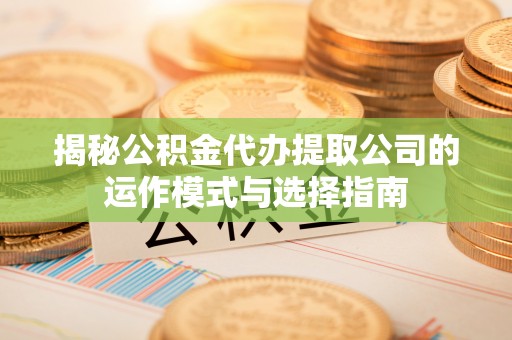 道县揭秘公积金代办提取公司的运作模式与选择指南