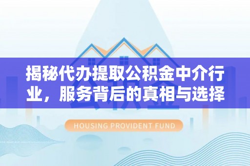道县揭秘代办提取公积金中介行业，服务背后的真相与选择指南