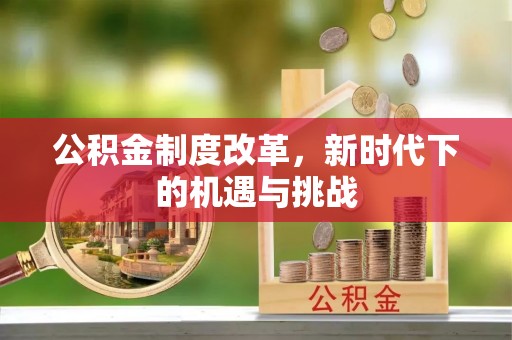 道县公积金制度改革，新时代下的机遇与挑战