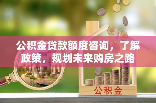 道县公积金贷款额度咨询，了解政策，规划未来购房之路