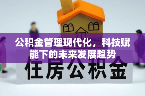 道县公积金管理现代化，科技赋能下的未来发展趋势