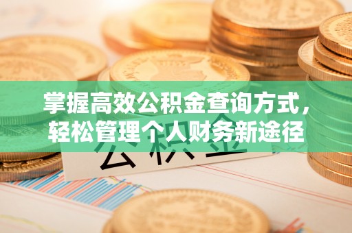 道县掌握高效公积金查询方式，轻松管理个人财务新途径