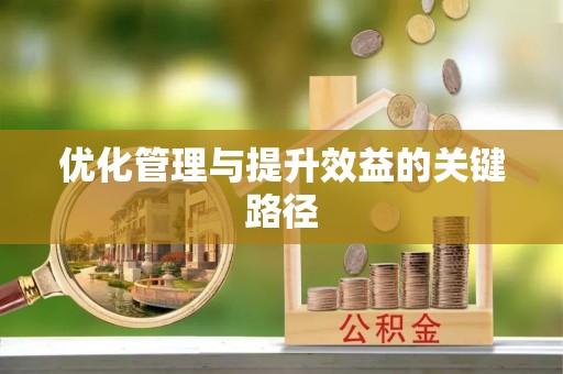 道县优化管理与提升效益的关键路径